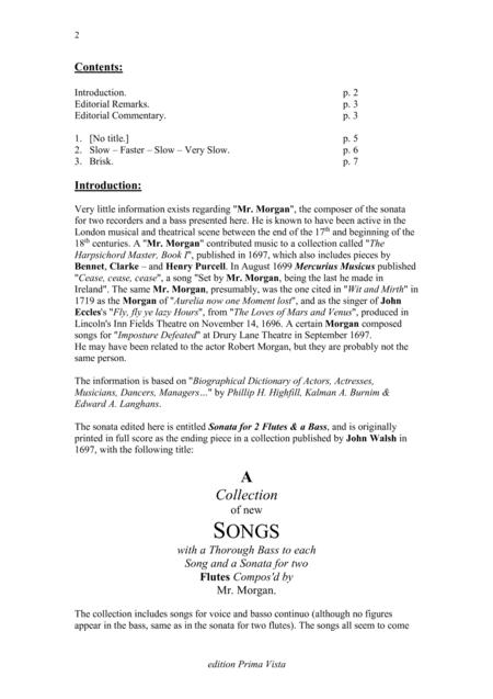 Mr Morgan Sonata For 2 Flutes A Bass Score Page 2