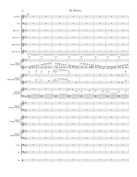 Mr Roboto Styx Full Score Set Of Parts Page 2