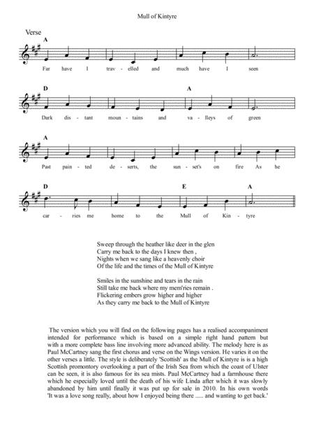 Mull Of Kintyre For Voice And Guitar Page 2