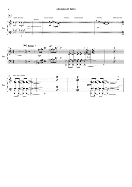 Musique De Table Tafelmusik For Jazz Quartet Wind Band 1st Movement Set Of Parts Page 2