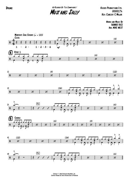 Mustang Sally Drums Page 2