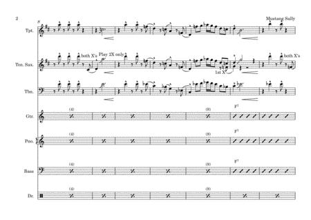Mustang Sally Vocal With Small Band 3 Horns Key Of C Page 2