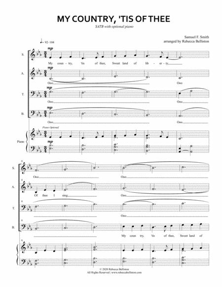 My Country Tis Of Thee Satb Page 2