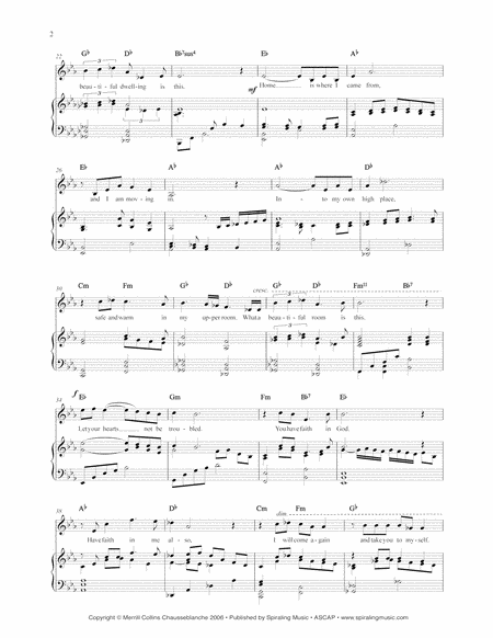 My Fathers House Piano Vocal Score In E Flat Page 2