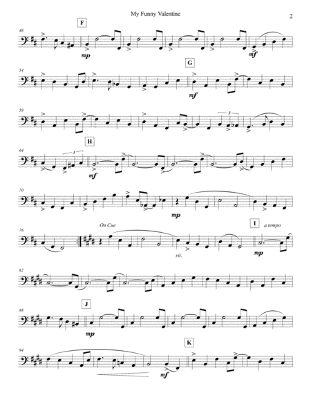 My Funny Valentine Bass Page 2