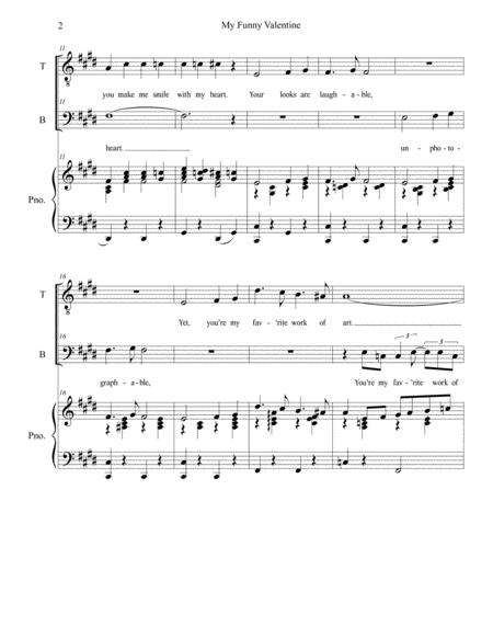 My Funny Valentine For 2 Part Choir Tb Page 2