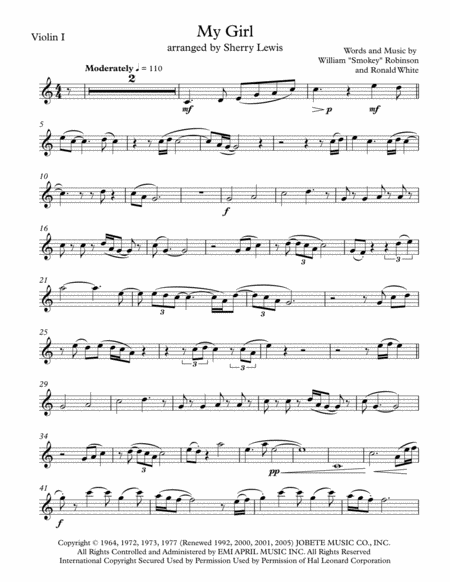 My Girl String Quartet For String Quartet Page 2