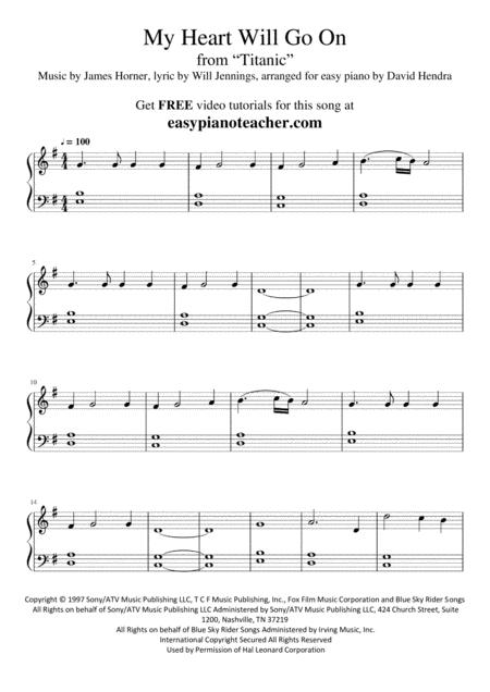 My Heart Will Go On Love Theme From Titanic Very Easy Piano With Free Video Tutorials Page 2