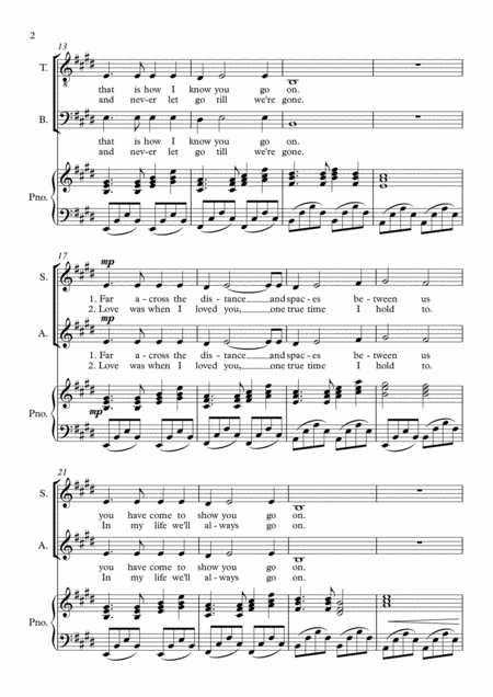 My Heart Will Go On Satb Page 2