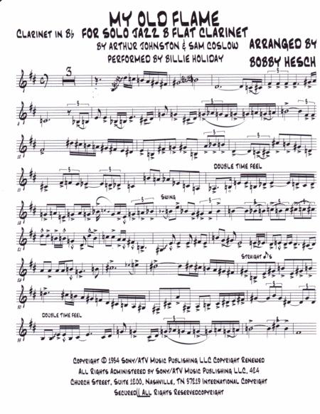 My Old Flame For Solo Jazz B Flat Clarinet Page 2