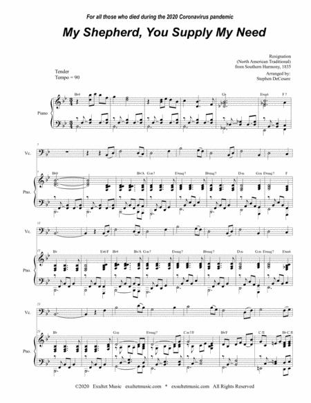 My Shepherd You Supply My Need For Cello Solo And Piano Page 2