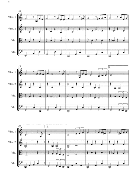 My Way Arranged For String Quartet Orchestra Page 2