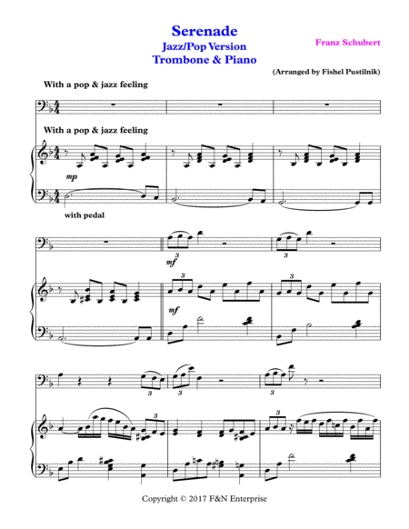 My Wild Irish Rose For Trombone With Background Track Jazz Pop Version Page 2