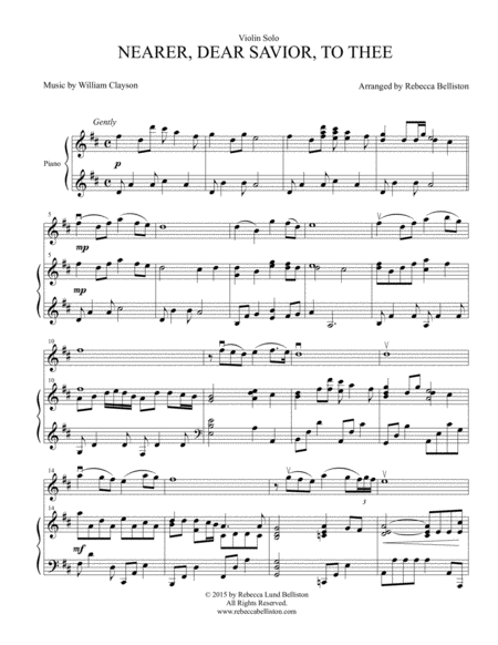 Nearer Dear Savior To Thee Violin Solo Page 2