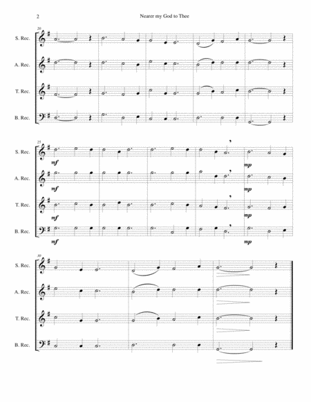 Nearer My God To Thee Bethany For Recorder Quartet Page 2