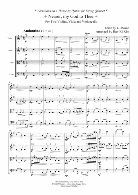 Nearer My God To Thee For String Quartet Page 2