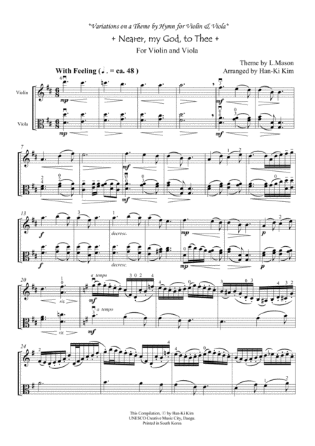 Nearer My God To Thee For Violin And Viola Page 2