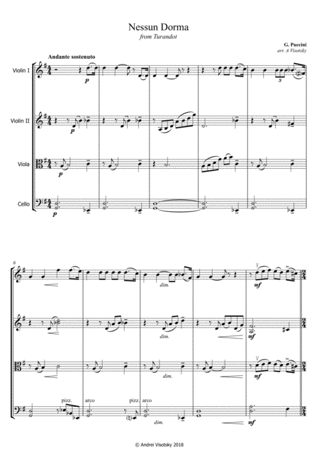 Nessun Dorma From Turandot Page 2