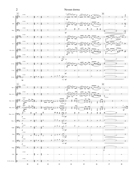 Nessun Dorma Horn Quartet With Comcert Band Page 2