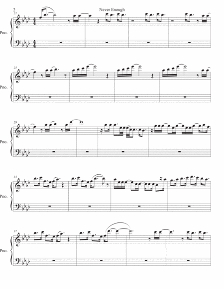 Never Enough Piano Page 2