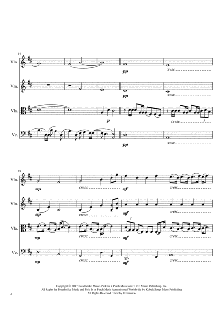 Never Enough The Greatest Showman For String Quartet Page 2
