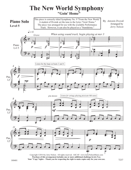 New World Symphony V2 Dvorak 3 For 1 Piano Standalone Arr S Page 2