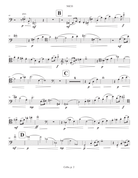 Nico 2019 For String Quartet Cello Part Page 2