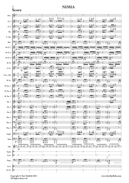 Nimia Score And Parts For Concert Band Page 2