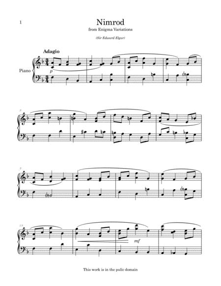 Nimrod Arranged For Easy Piano Page 2