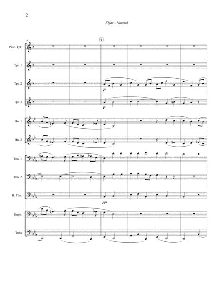 Nimrod From Enigma Variations For Brass Ensemble Page 2