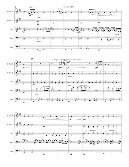 No Time To Die Brass Quintet Page 2