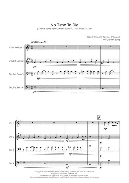 No Time To Die For Double Bass Quartet Page 2