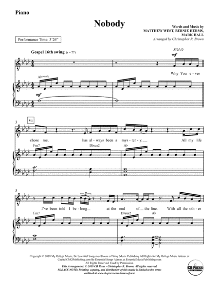 Nobody Casting Crowns Anthem Piano Accompaniment Rhythm Chart Page 2