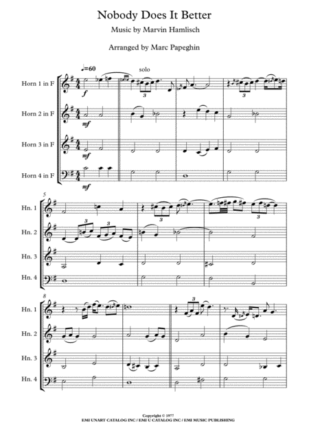 Nobody Does It Better French Horn Quartet Page 2