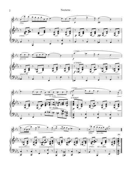 Nocturne Op 9 No 2 Abridged For Violin Or Flute And Piano Page 2