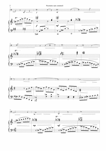 Nocturne Sans Sommeil Sleepless Nocturne For Cello And Piano Page 2
