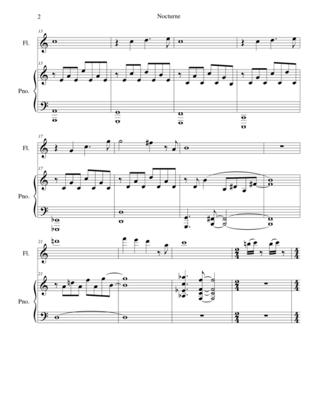 Nocturne Silent Prayer For Flute And Piano Page 2