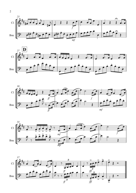 Non Pi Andrai For Clarinet And Bassoon Duet Page 2