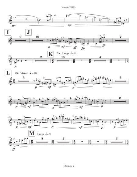 Nonet 2019 For Chamber Ensemble Oboe Part Page 2