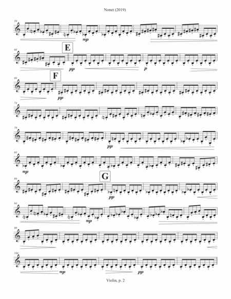 Nonet 2019 For Chamber Ensemble Violin Part Page 2