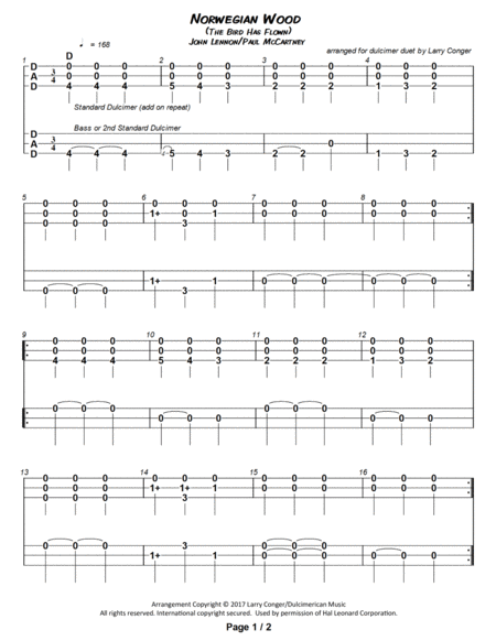 Norwegian Wood This Bird Has Flown Duet Page 2