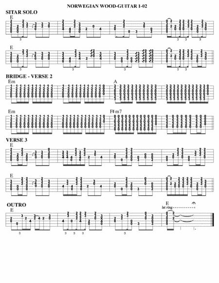 Norwegian Wood This Bird Has Flown Guitar Tab Page 2