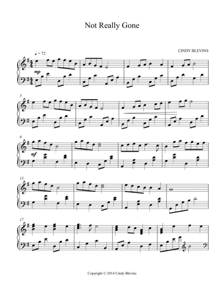 Not Really Gone Original Solo For Lever Or Pedal Harp From My Book Melodic Meditations Ii Page 2