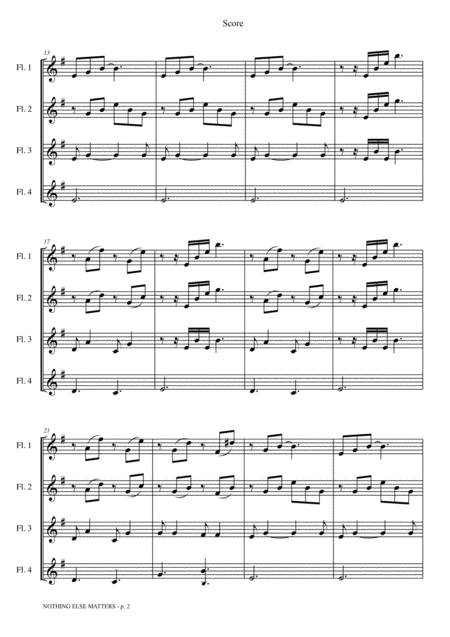 Nothing Else Matters Flute Quartet Page 2