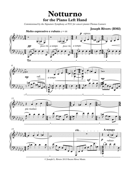 Notturno For Piano Left Hand Page 2