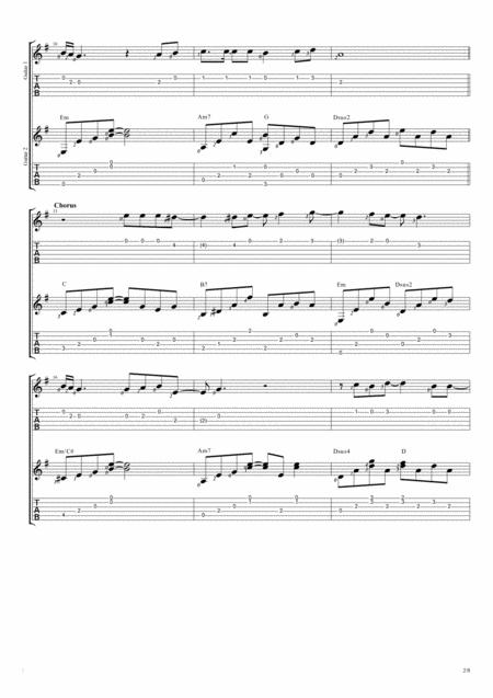 Now And Forever Duet Guitar Tablature Page 2