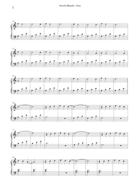 Nuvole Bianche Very Easy Beginner Piano Page 2