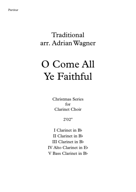 O Come All Ye Faithful Clarinet Choir Arr Adrian Wagner Page 2