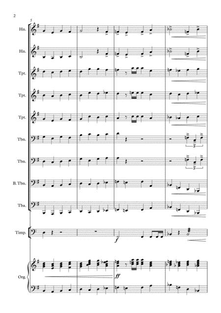 O Come All Ye Faithful Fanfare For Brass Nonet Timpani And Organ Page 2