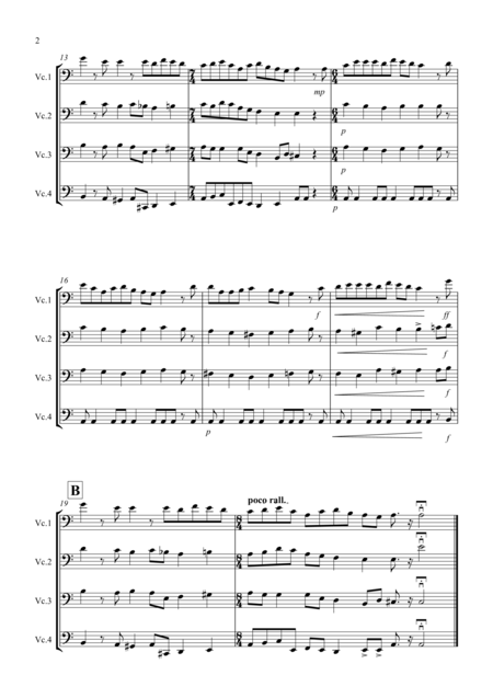 O Come O Come Emmanuel For Cello Quartet Page 2